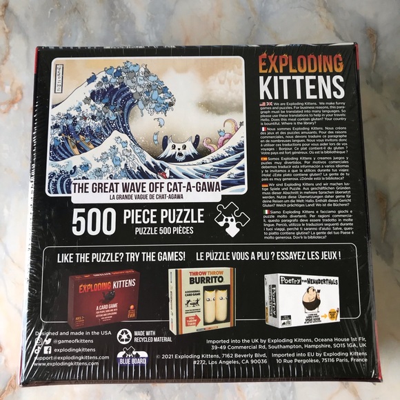 Exploding Kittens 500 Piece Puzzle Bundle of 4 - Picture 3 of 16